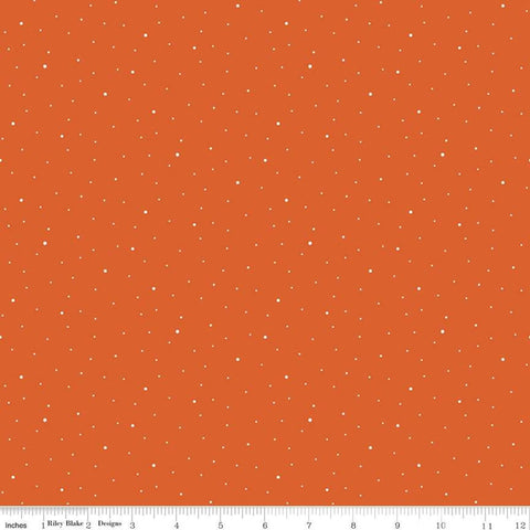 SALE Dapple Dot C640 Autumn by Riley Blake Designs - Scattered Pin Dots Dotted Orange - Quilting Cotton Fabric