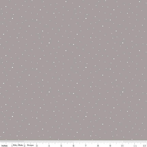 SALE Dapple Dot C640 Riley Gray by Riley Blake Designs - Pin Dots Dotted Dots - Quilting Cotton Fabric