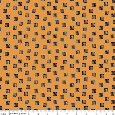 SALE Mad Masquerade Checkered Past C11962 Orange - Riley Blake Designs - Halloween Alice in Wonderland Squares - Quilting Cotton Fabric