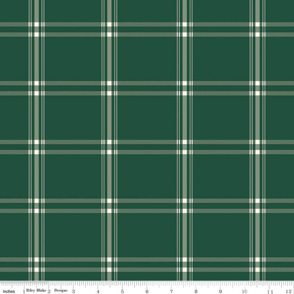 Old Fashioned Christmas Plaid C12137 Forest - Riley Blake Designs - Green - Quilting Cotton Fabric