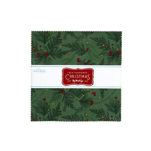 20 Pcs Christmas Cotton Fabric Squares, 10 x 10 Inch Christmas