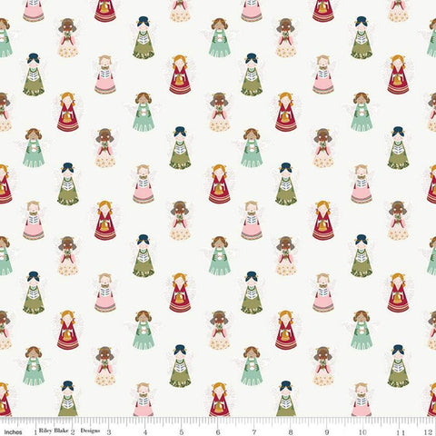 Christmas Village Angels C12244 Off White - Riley Blake Designs - Quilting Cotton Fabric