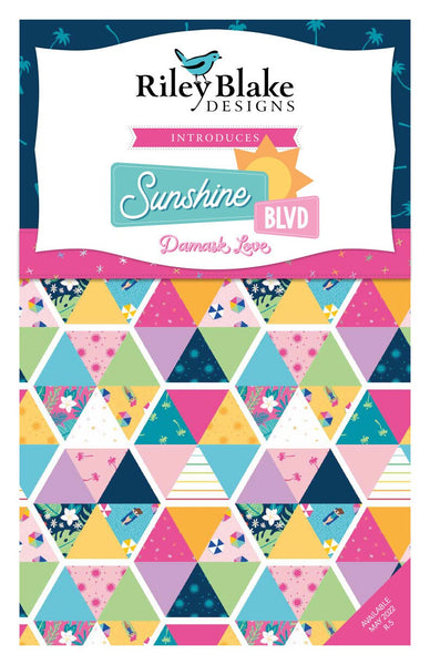 SALE Sunshine Blvd Fat Quarter Bundle 18 pieces - Riley Blake Designs - Pre Cut Precut - Sunshine Boulevard - Quilting Cotton Fabric