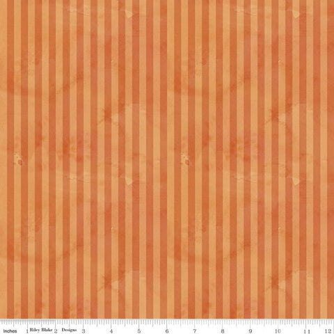 Halloween Whimsy Stripes C11826 Orange - Riley Blake Designs - Textured Stripe Stripes - Quilting Cotton Fabric