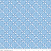 18" End of Bolt - CLEARANCE Sunshine & Dewdrops Tile C11971 Sky - Riley Blake Designs - Geometric Leaf Medallions Blue - Quilting Cotton