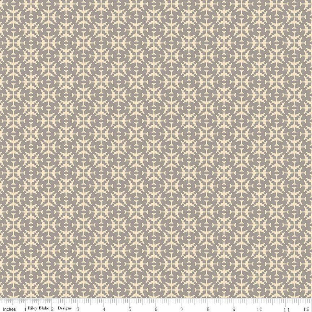 CLEARANCE Pan Am Geometric C12122 Taupe - Riley Blake - Airplanes Planes - Quilting Cotton Fabric