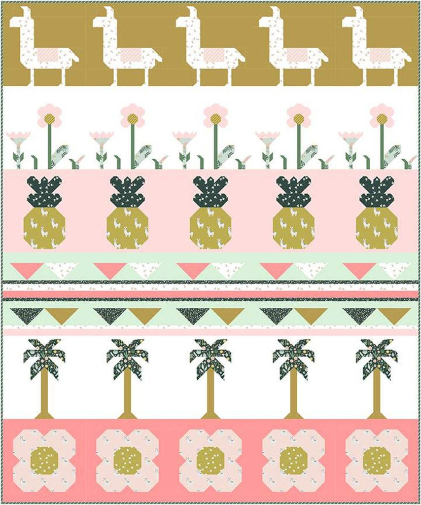 SALE Gracey Larson Tropical Hibiscus and No Drama Llama Quilt PATTERN P155 - Riley Blake Designs - INSTRUCTIONS Only for Two Quilts