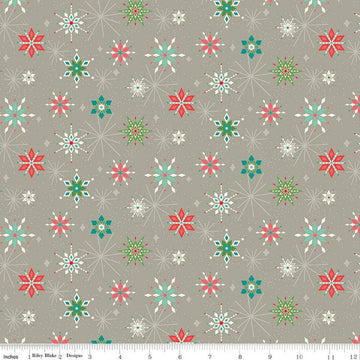 SALE Winter Wonder Snowflakes C12066 Gray - Riley Blake Designs - Christmas - Quilting Cotton Fabric