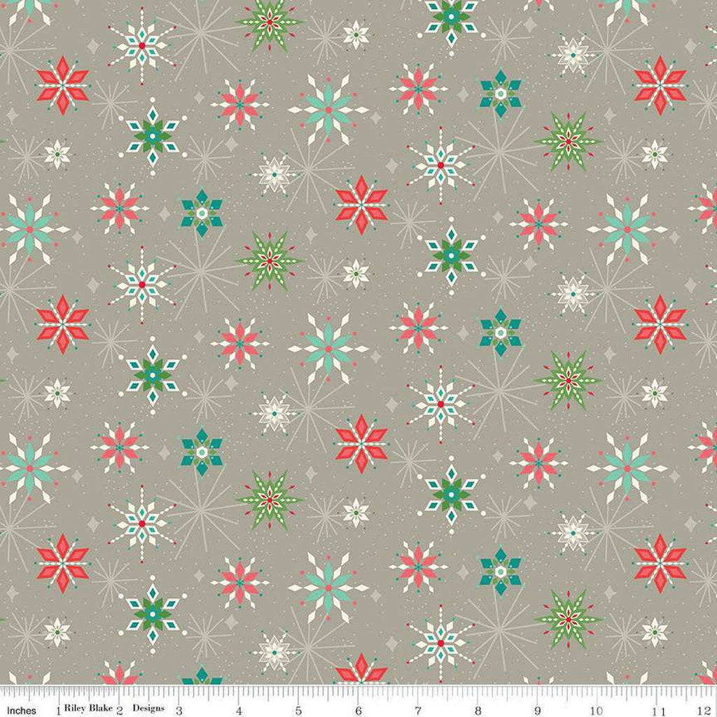 SALE Winter Wonder Snowflakes C12066 Gray - Riley Blake Designs - Christmas - Quilting Cotton Fabric