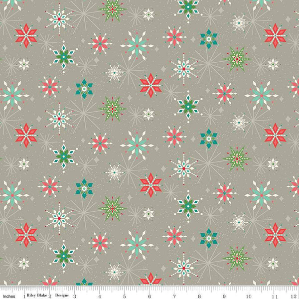 Winter Wonder Snowflakes C12066 Gray - Riley Blake Designs - Christmas - Quilting Cotton Fabric