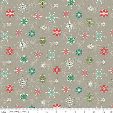 Winter Wonder Snowflakes C12066 Gray - Riley Blake Designs - Christmas - Quilting Cotton Fabric
