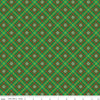 SALE Winter Wonder Plaid C12067 Green - Riley Blake Designs - Christmas Diagonal White Snowflakes - Quilting Cotton Fabric