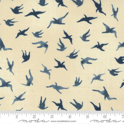 SALE To the Sea Kittiwake 16933 Pearl - Moda Fabrics - Kittiwakes Bird Birds Natural - Quilting Cotton Fabric