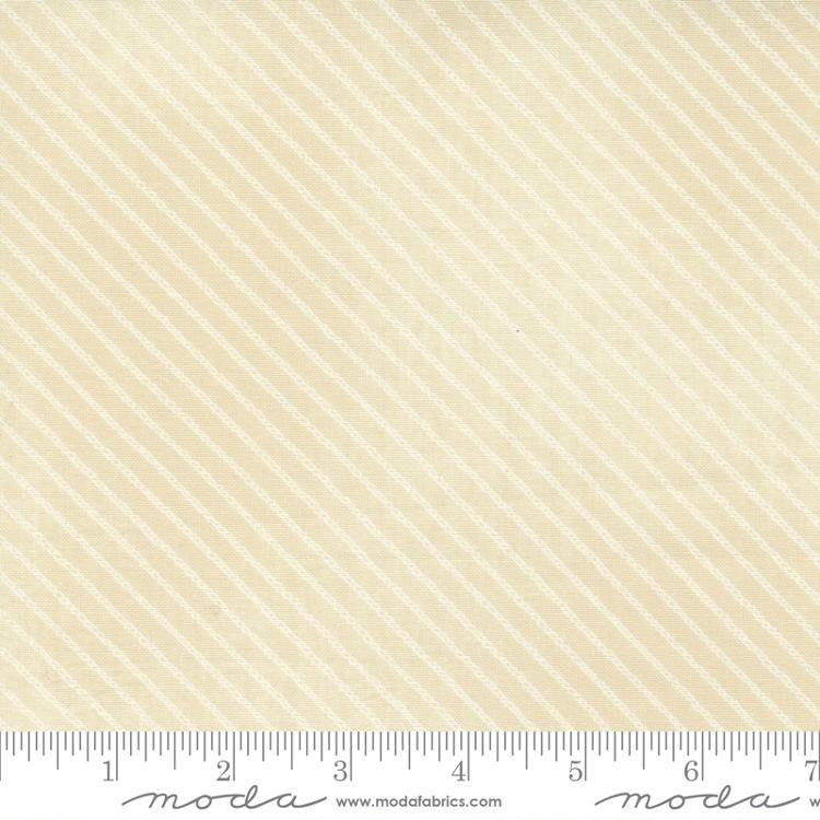 CLEARANCE To the Sea Ropes 16934 Pearl White - Moda Fabrics - Diagonal Stripes Striped Stripe Natural - Quilting Cotton Fabric