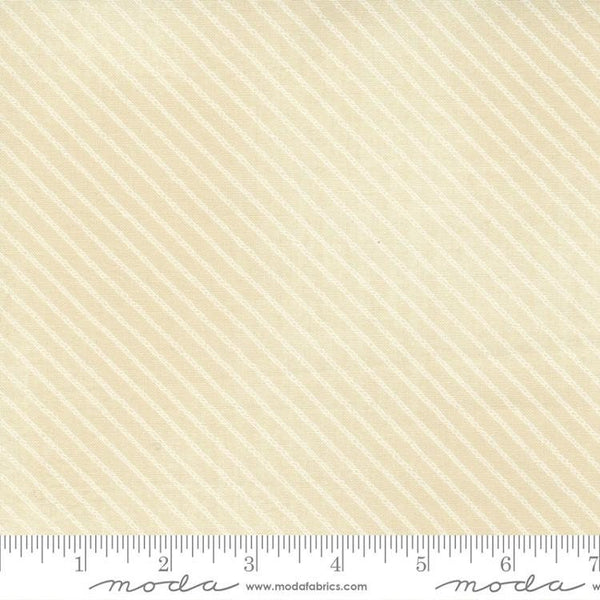 CLEARANCE To the Sea Ropes 16934 Pearl White - Moda Fabrics - Diagonal Stripes Striped Stripe Natural - Quilting Cotton Fabric