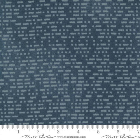 SALE To the Sea Morse Code 16935 Ocean - Moda Fabrics - Geometric Dashes Blue - Quilting Cotton Fabric