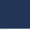 SALE Dapple Dot C640 Navy - Riley Blake Designs - Scattered Pin Dots Dotted Blue - Quilting Cotton Fabric