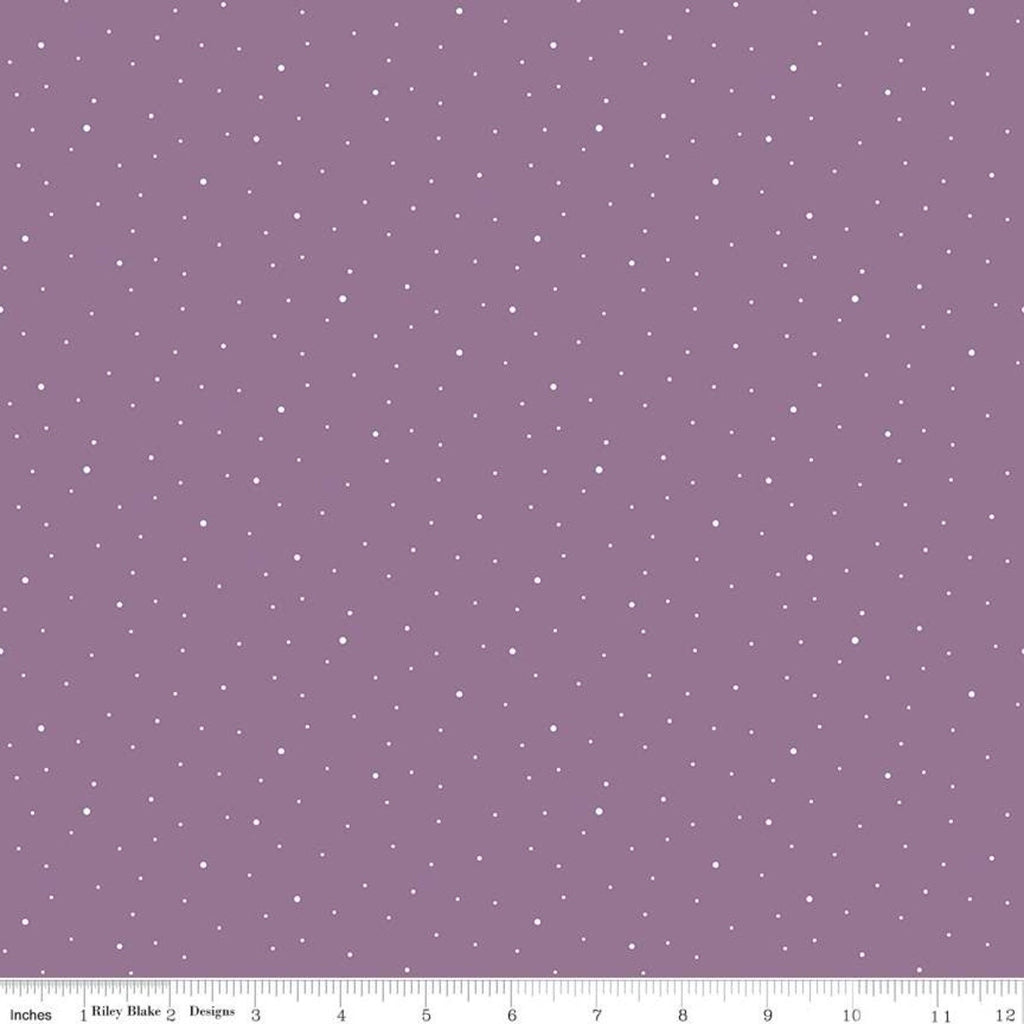 SALE Dapple Dot C640 Lilac by Riley Blake Designs - Scattered Pin Dots Dotted Purple - Quilting Cotton Fabric