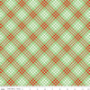 DEAL Christmas Joys Plaid C12253 Green - Riley Blake Designs - Diagonal - Quilting Cotton Fabric