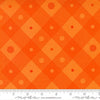 SALE Too Cute to Spook Lift Your Spirits 22425 Orange Tonal - Moda Fabrics - Halloween Check Plaid Diagonal Dots  - Quilting Cotton Fabric