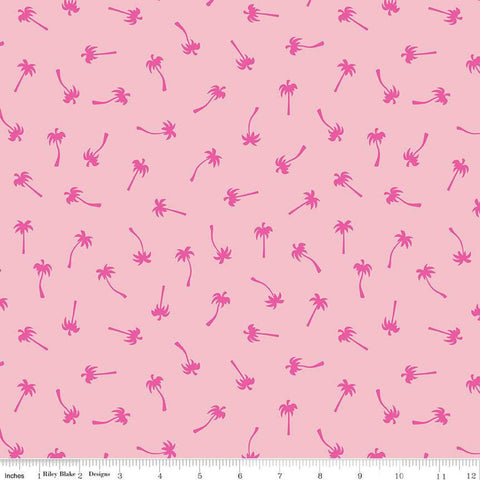 Sunshine Blvd Palm Trees C12102 Pink - Riley Blake Designs - Sunshine Boulevard Palms - Quilting Cotton Fabric