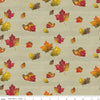 CLEARANCE Fall Barn Quilts Leaf Toss CD12203 Olive - Riley Blake Designs - DIGITALLY PRINTED Autumn Leaves - Quilting Cotton