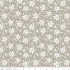 Winter Wonder Tonal C12065 Gray - Riley Blake Designs - Christmas Floral White Flowers Leaves Berries - Quilting Cotton Fabric