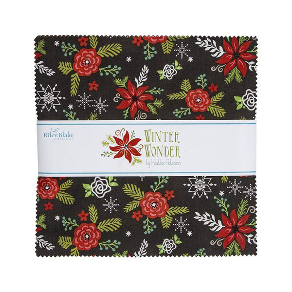 SALE Winter Wonder Layer Cake 10" Stacker Bundle - Riley Blake Designs - 42 piece Precut Pre cut - Christmas - Quilting Cotton Fabric