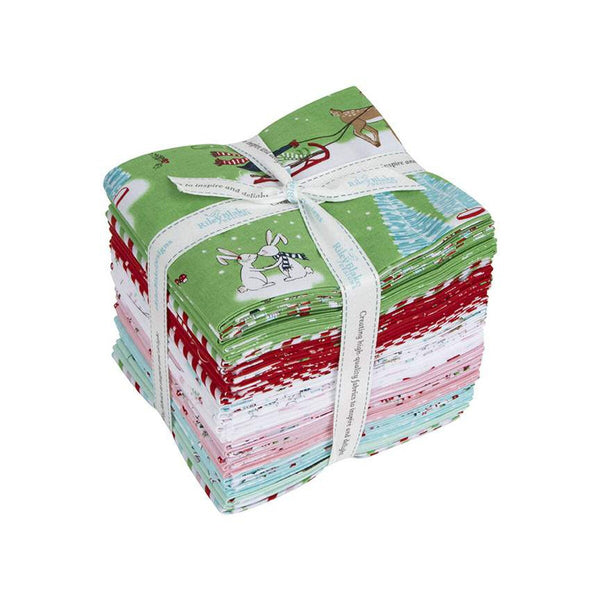 SALE Pixie Noel 2 Fat Quarter Bundle - 28 pieces - Riley Blake - Pre cut Precut - Christmas - Quilting Cotton Fabric
