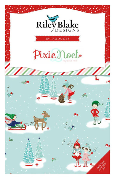 SALE Pixie Noel 2 Fat Quarter Bundle - 28 pieces - Riley Blake - Pre cut Precut - Christmas - Quilting Cotton Fabric