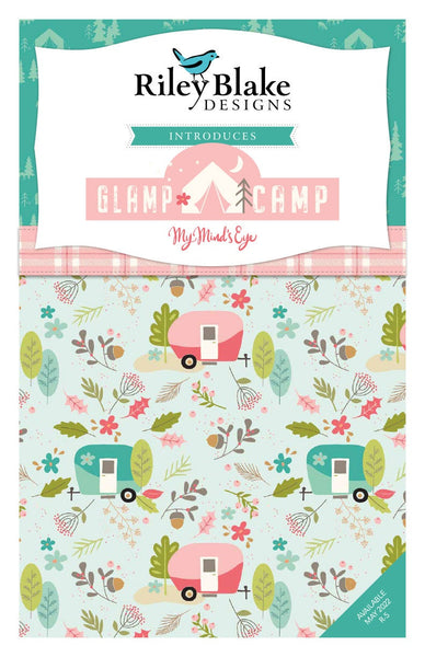 SALE Glamp Camp 2.5-Inch Rolie Polie Jelly Roll 40 pieces Riley Blake Designs - Precut Bundle - Glamping Camping - Quilting Cotton Fabric