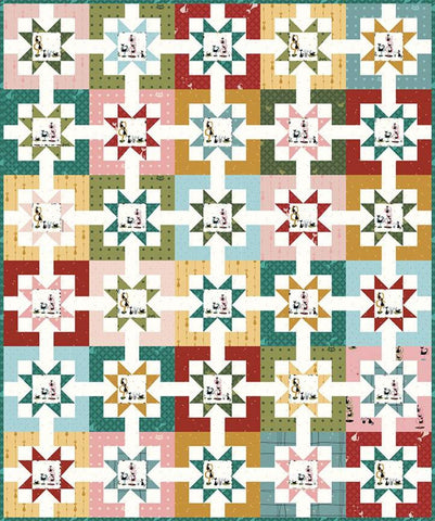 SALE Amanda Niederhauser Mod Stars Quilt PATTERN P156 - Riley Blake Designs - INSTRUCTIONS Only - Layer Cake 10" Square Friendly