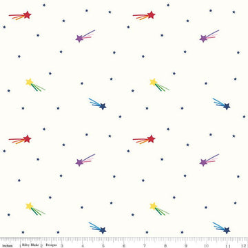 SALE Imagine Shooting Stars C12163 Off White - Riley Blake Designs - Star - Quilting Cotton Fabric