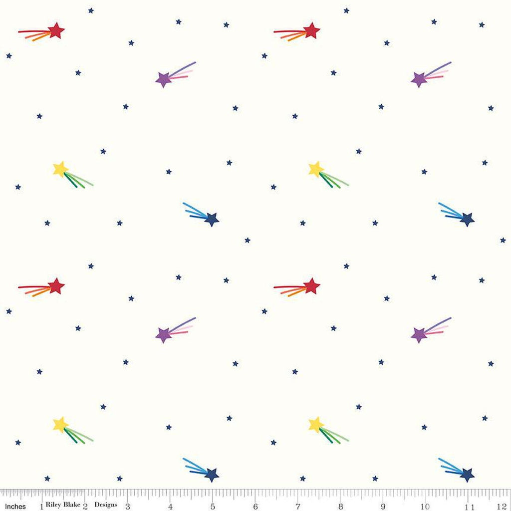 SALE Imagine Shooting Stars C12163 Off White - Riley Blake Designs - Star - Quilting Cotton Fabric