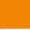 SALE Imagine Hexie Sprinkle C12166 Orange - Riley Blake Designs - Small White Hexagons Hexies - Quilting Cotton Fabric