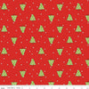 SALE Nicholas Tiny Trees C12339 Red - Riley Blake Designs - Christmas Pine Trees Dots - Quilting Cotton Fabric