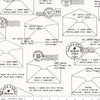 SALE Nicholas Letters to Santa C12340 White - Riley Blake Designs - Christmas Line-Drawn Envelopes Text - Quilting Cotton Fabric