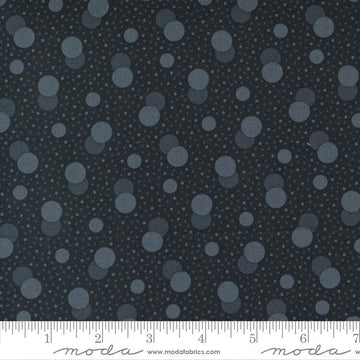 34" End of Bolt - SALE Too Cute to Spook Double Trouble 22424 Black Tonal - Moda Fabrics - Halloween Polka Dot Dotted-Quilting Cotton Fabric