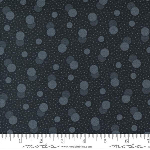 Too Cute to Spook Double Trouble 22424 Black Tonal - Moda Fabrics - Halloween Polka Dot Dots Dotted - Quilting Cotton Fabric