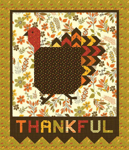 SALE Sandy Gervais Gobble It Up Quilt PATTERN P157 - Riley Blake Designs- INSTRUCTIONS Only - Thanksgiving Turkey