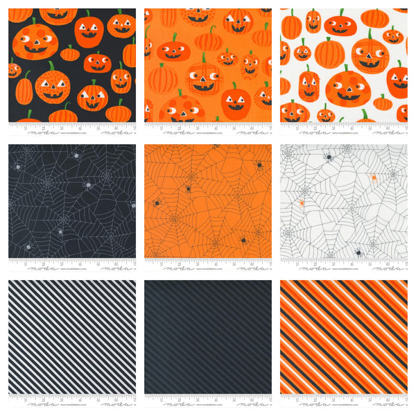 SALE Too Cute to Spook 2.5-Inch Jelly Roll Rolie Polie 40 pieces - Moda Fabrics - Precut Bundle - Halloween - Quilting Cotton Fabric