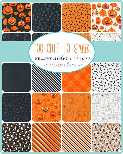 SALE Too Cute to Spook 2.5-Inch Jelly Roll Rolie Polie 40 pieces - Moda Fabrics - Precut Bundle - Halloween - Quilting Cotton Fabric