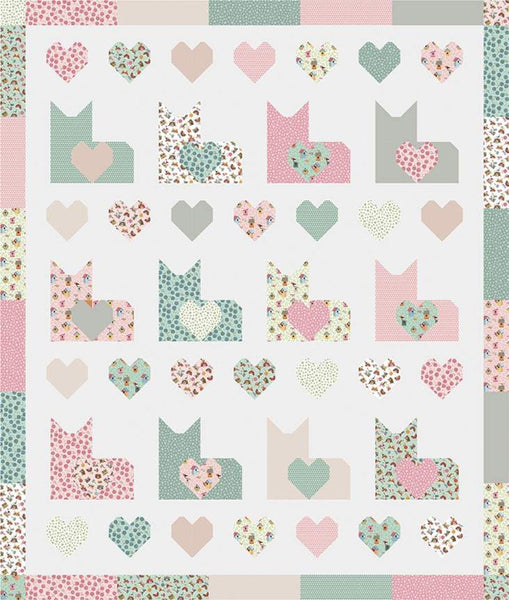 I Love Cats Quilt PATTERN P156 by Amanda Niederhauser - Riley Blake Designs - INSTRUCTIONS Only - Fat Quarter Friendly