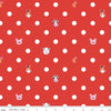 SALE Coloring on the Farm Dots C12233 Red - Riley Blake Designs - Crayola Crayons Dotted Polka  - Quilting Cotton Fabric - Licensed Product