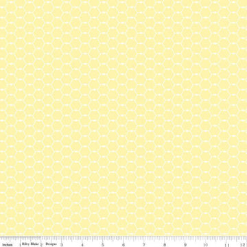 SALE Coloring on the Farm Chicken Wire C12234 Yellow - Riley Blake Designs - Crayola Geometric - Quilting Cotton Fabric - Licensed Product