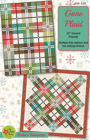 Gone Plaid Quilt PATTERN P154 by Heather Peterson - Riley Blake Designs - INSTRUCTIONS Only - 10" Square/Layer Cake Friendly