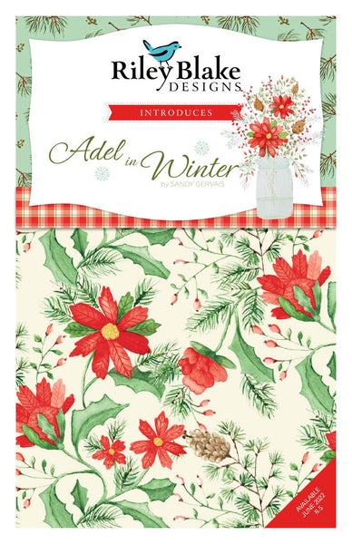 SALE Adel in Winter 2.5 Inch Rolie Polie Jelly Roll 40 pieces - Riley Blake Designs - Precut Pre cut Bundle - Christmas - Cotton Fabric