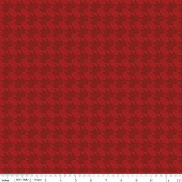 SALE Fall Barn Quilts Tonal C12204 Red - Riley Blake Designs - Autumn Printed Tone-on-Tone Leaf Block Leaves - Quilting Cotton Fabric