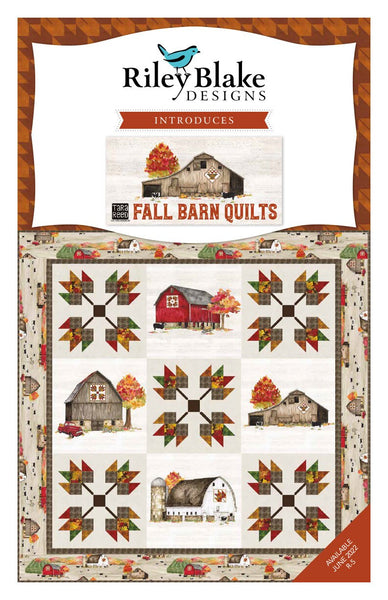 SALE Fall Barn Quilts Fat Quarter Bundle 16 pieces - Riley Blake Designs - Pre cut Precut - Autumn Barns - Quilting Cotton Fabric