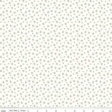SALE Prairie Mercantile C12311 Chestnut - Riley Blake Designs - Geometric - Lori Holt - Quilting Cotton Fabric